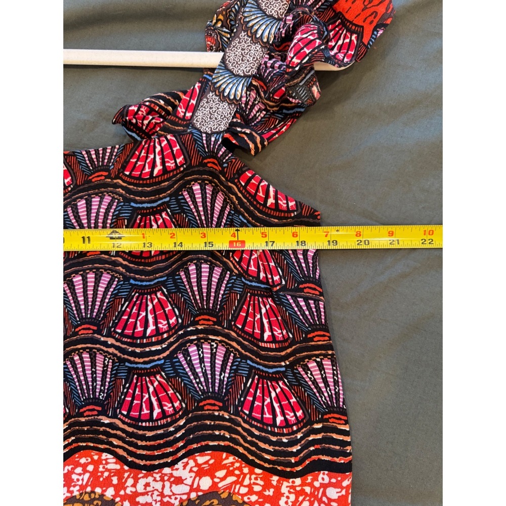 Corey Lynn Calter Anthropologie Doriane Smocked Ruffle Midi Flowy Dress Medium - Picture 8 of 10